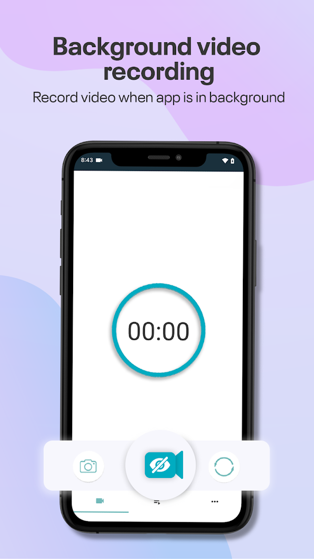 Google Play preview of the video recorder timer and camera controls
