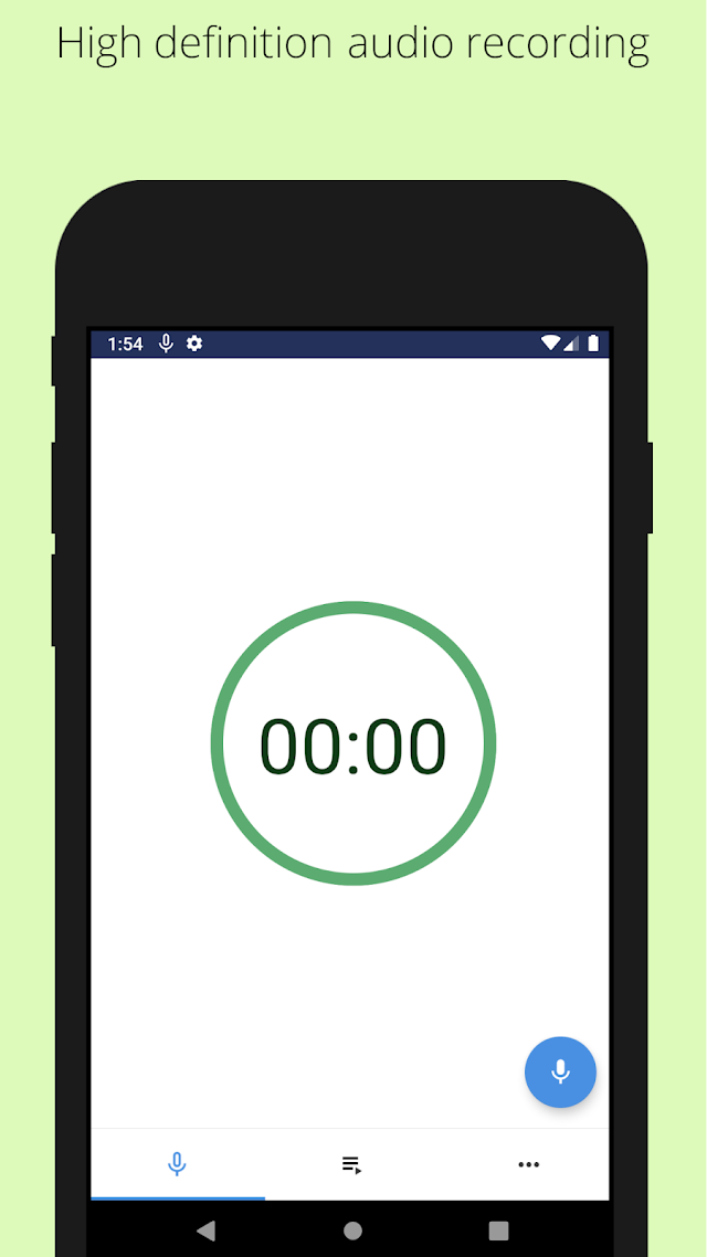 Google Play preview of the voice recorder timer